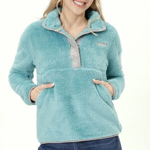 Spyder Aqua Blue Sherpa Pullover